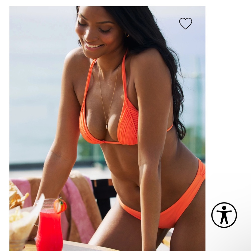 New PQ Swim Vibrant Orange Bikini top L - Picture 3 of 5